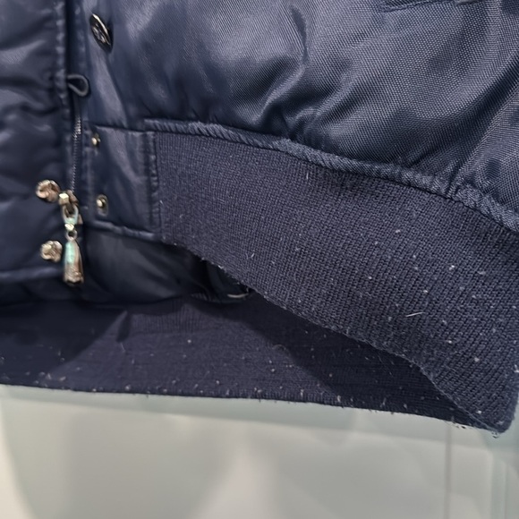 🔵 Vintage Y2K Baby Phat Blue Hooded Bomber Puffer Jacket Size XL - Picture 13 of 13